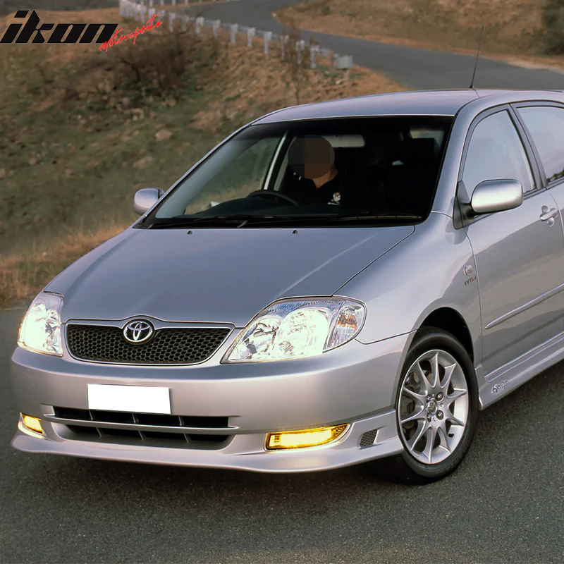 Fits 03-04 Toyota Corolla Crystal Front Bumper FogLight Lamps Yellow - Image 2