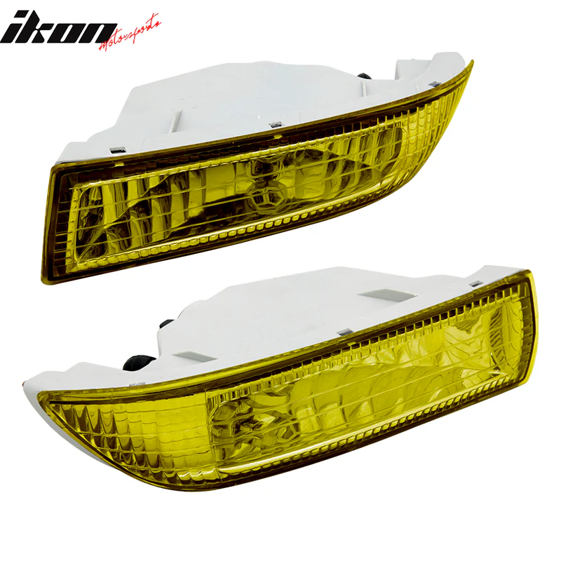 Fits 03-04 Toyota Corolla Crystal Front Bumper FogLight Lamps Yellow - Image 3