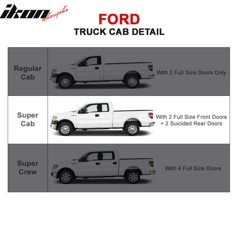 Fits 04-08 Ford F150 Super Cab 4in Black Oval Curved Running Boards - Image 4
