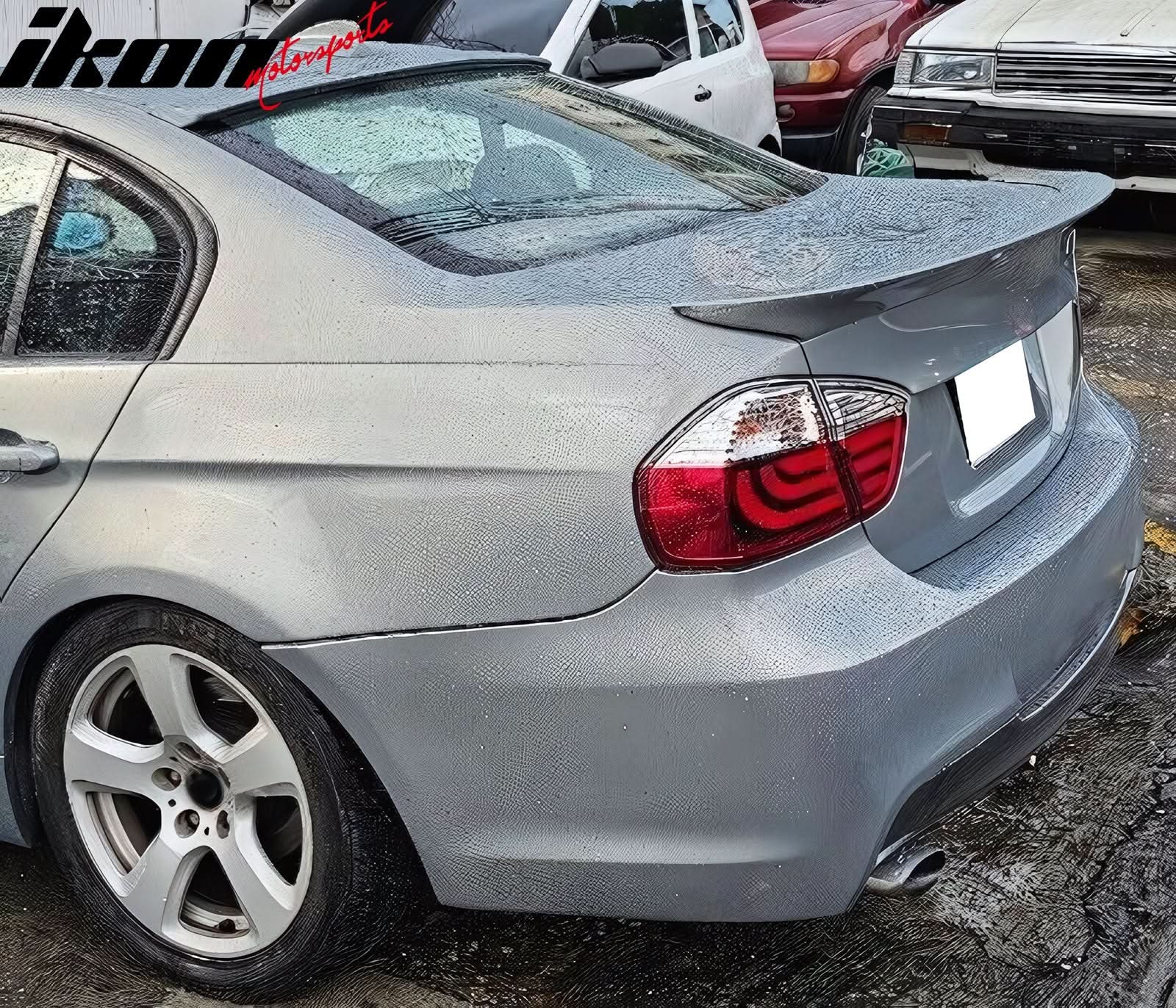 Fits 05-11 BMW E90 AC Trunk Spoiler & Roof Wing ABS - Image 6