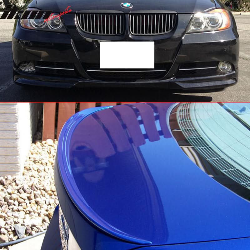 Fits 06-08 E90 M3 Trunk Spoiler & Front Splitter #475 Black Sapphire - Image 2