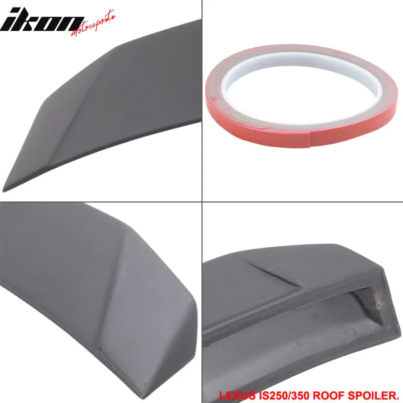 Fits 06-13 Lexus Is250 Type Sport PU Roof Spoiler + Trunk Spoiler - Image 5