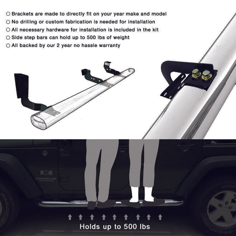Fits 07-10 Dodge Nitro 3in Running Boards - Image 5