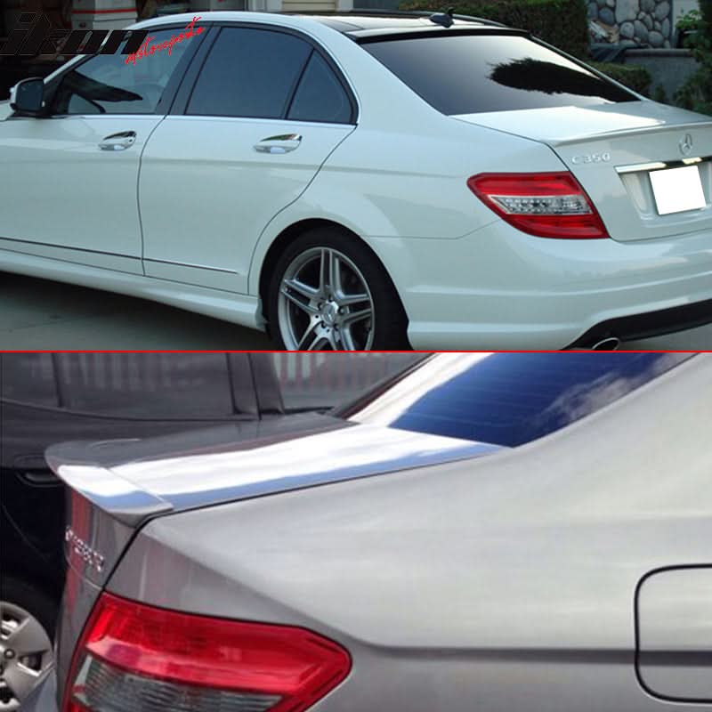 Fits 08-14 Benz W204 Trunk & OE Roof Wing #197 Obsidian Black - Image 2