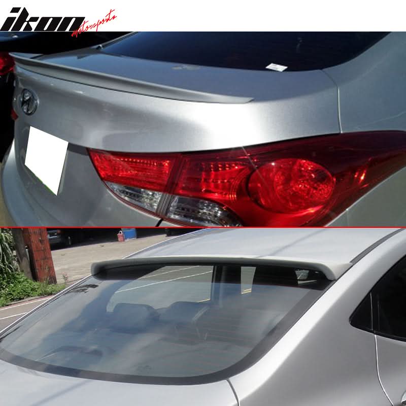 Fits 10-15 Hyundai Elantra OE Trunk Spoiler & Roof Wing UnABS - Image 2