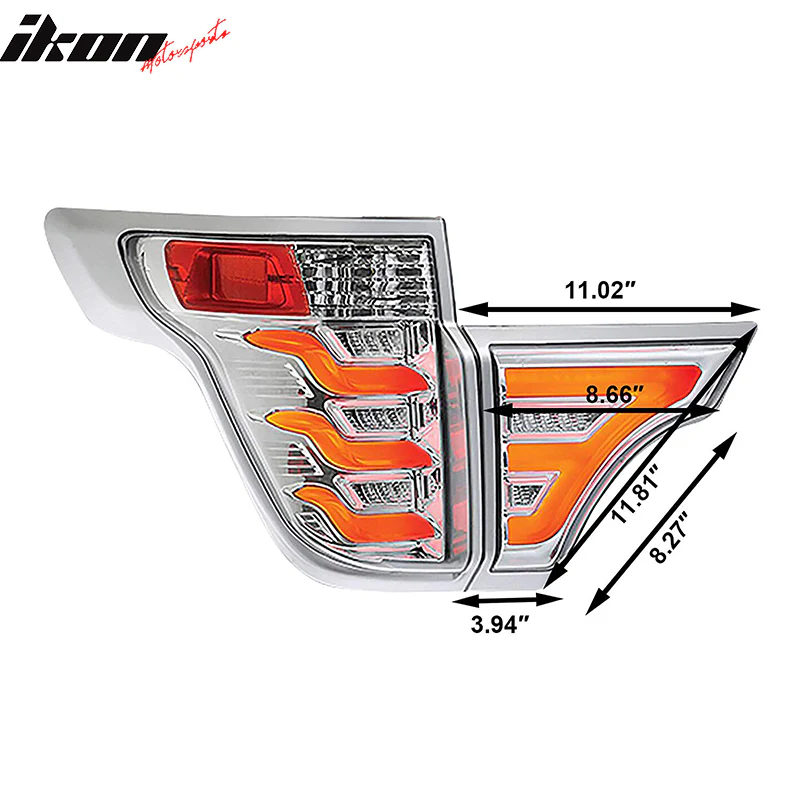 Fits 11-15 Ford Explorer Sequential Tail Lights Clear Lens Housing - Image 2