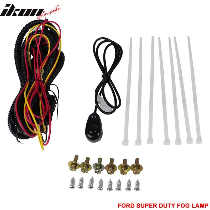 Fits 11-16 F250 F350 F450 F550 Fog Light Lamp Switch Wiring Bulb Kit - Image 2