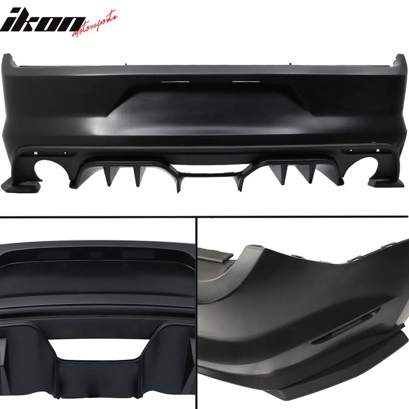 Fits 15-17 Mustang Premium Rear Bumper & R Spec 3 Pc Rear Diffuser - Image 5