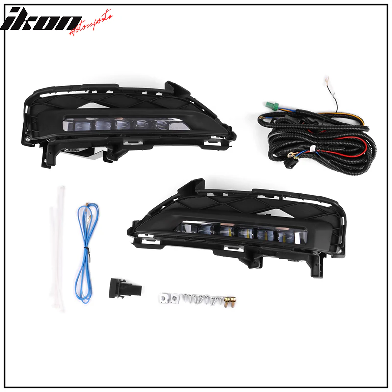 Fits 16-17 Honda Accord Full LED Bumper Fog Lights w/ Switch & Wiring - Image 6