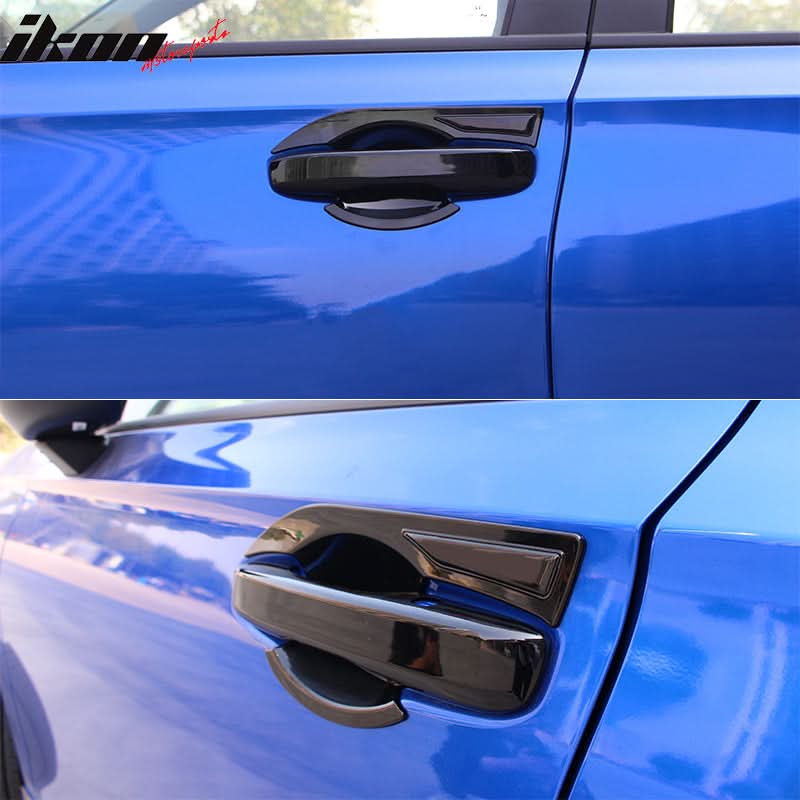 Fits 22-23 Honda Civic 4 Door Gloss Black Look ABS Door Handle Cover - Image 9