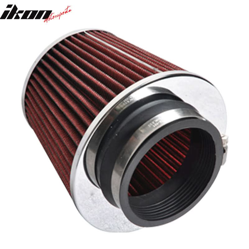 Fits 3.5in Race Cold Airintake Cone Filter Red 02-11 Lancer - Image 3