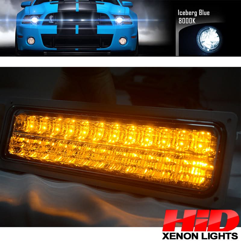 Fits 92-94 Blazer Smoked Lens Headlights Corner LED Bumper Light 8Pc - Image 6
