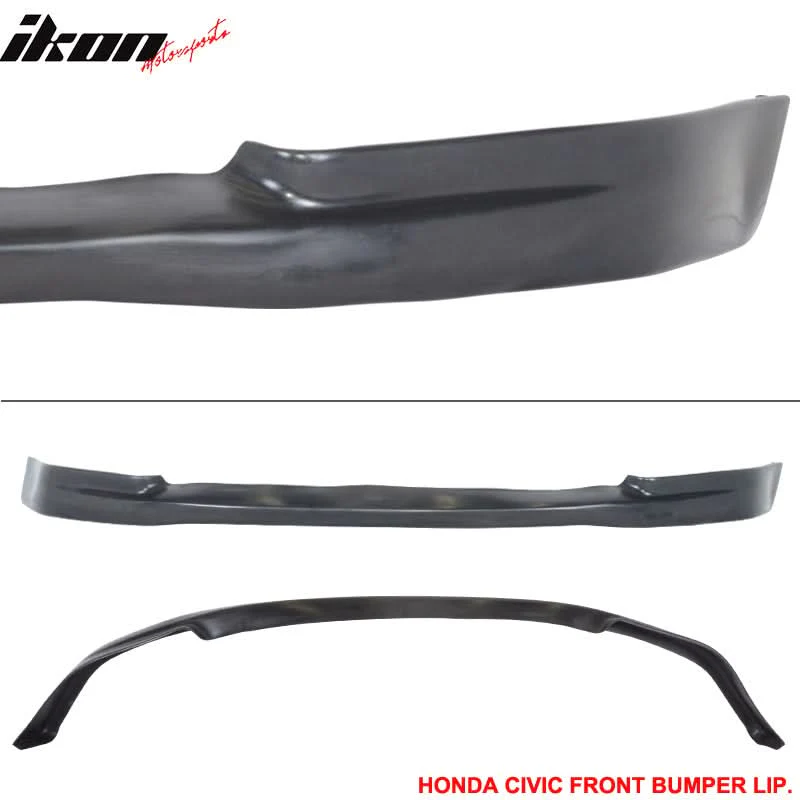 Fits 96-98 Civic 2/CTR Front Bumper Lip + 2PC Rear Bumper Lip Spats - Image 4