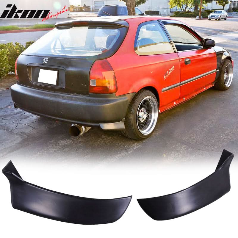 Fits 96-98 Civic 3Dr TR Front Bumper Lip + Rear Lip Valance Spats 2PC - Image 3
