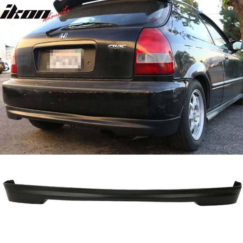 Fits 96-98 Honda Civic 3Dr Mugen Front + Rear Bumper Lip - Image 3