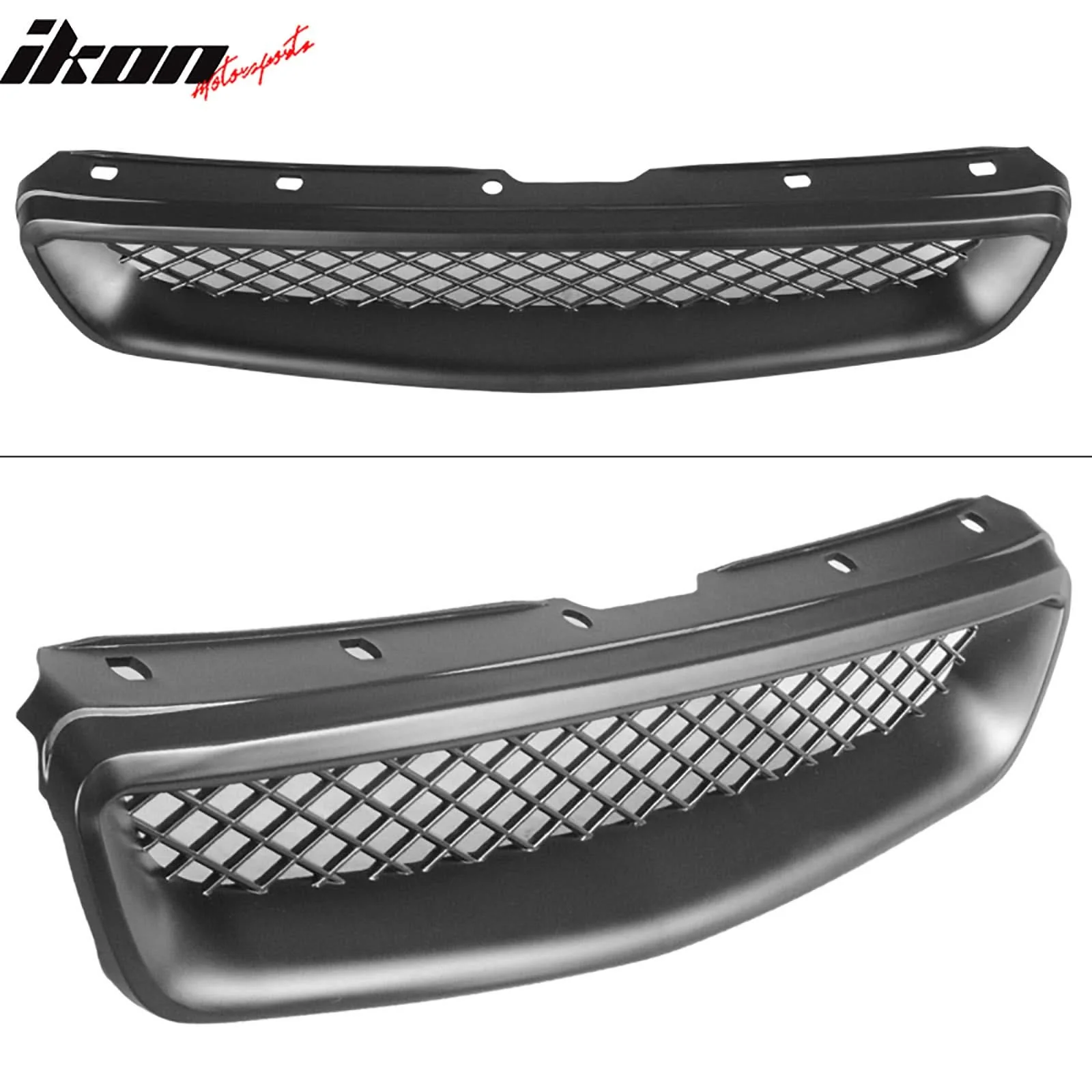 Fits Civic 96-98 Front + Rear Bumper Lip + Front + Sun Window Visor - Image 7