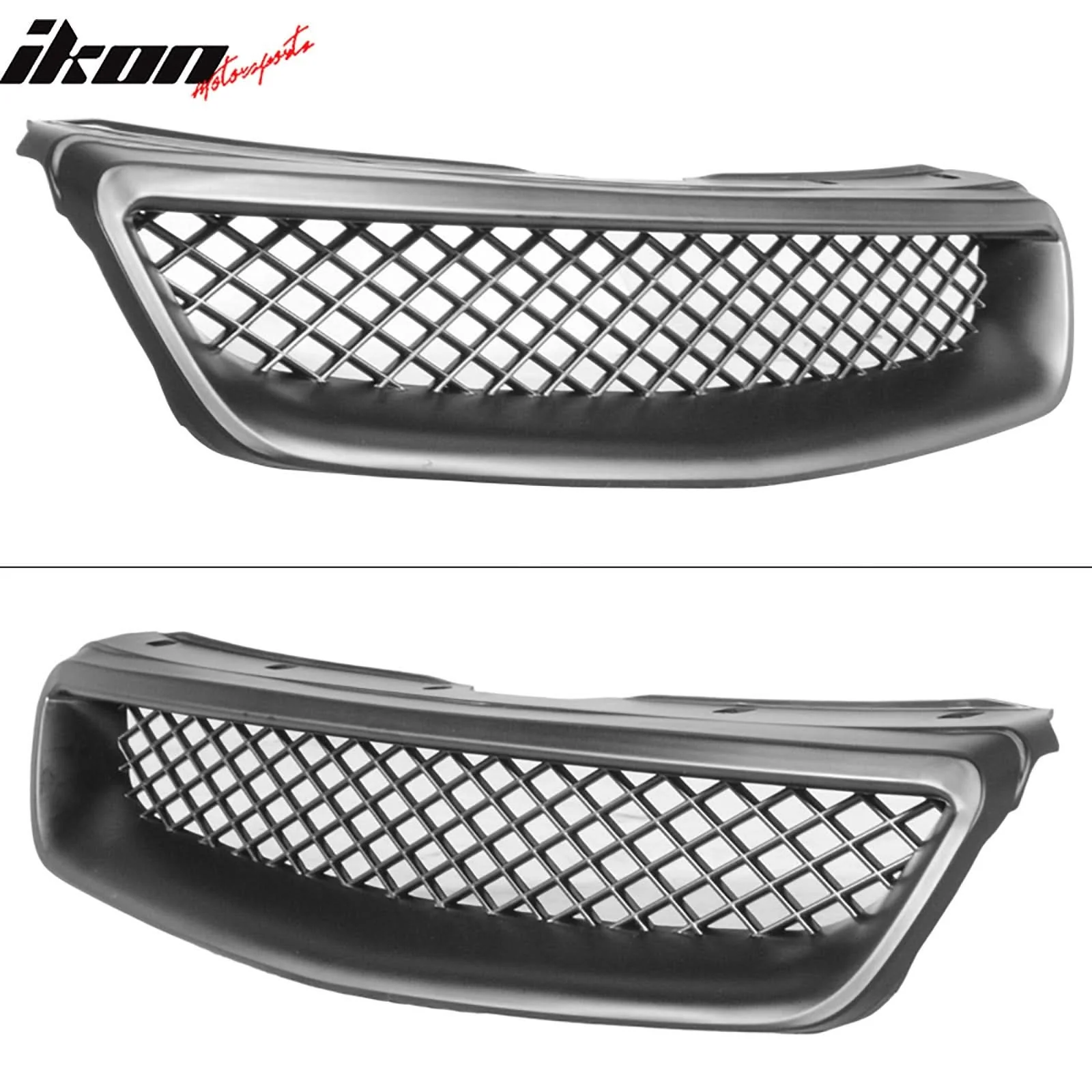 Fits Civic 96-98 Front + Rear Bumper Lip + Front + Sun Window Visor - Image 9