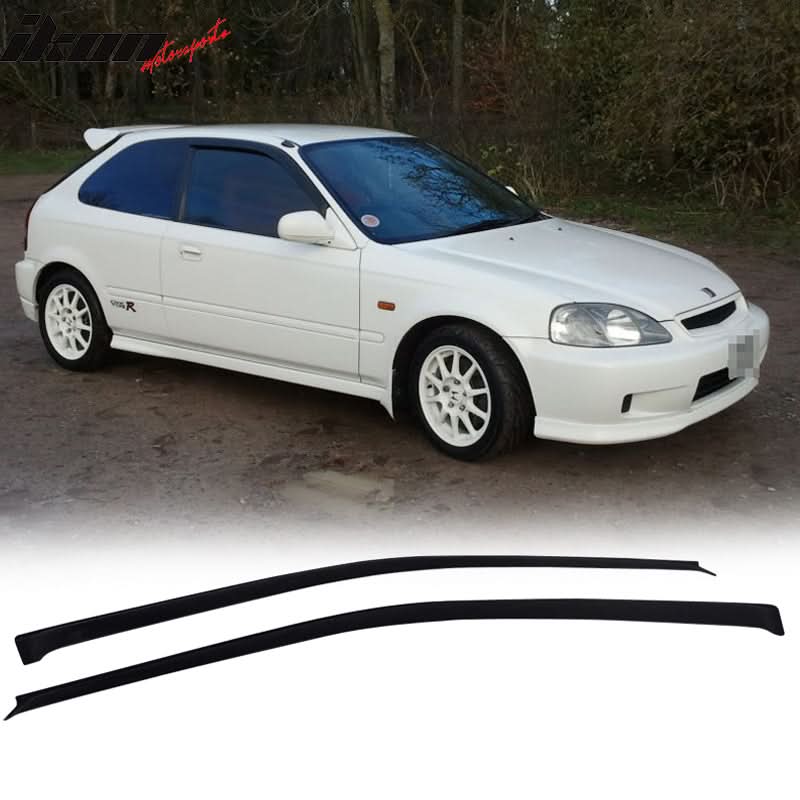 Fits Honda Civic 96-98 T-R Front Bumper Lip Spoiler +Sun Window Visor - Image 3