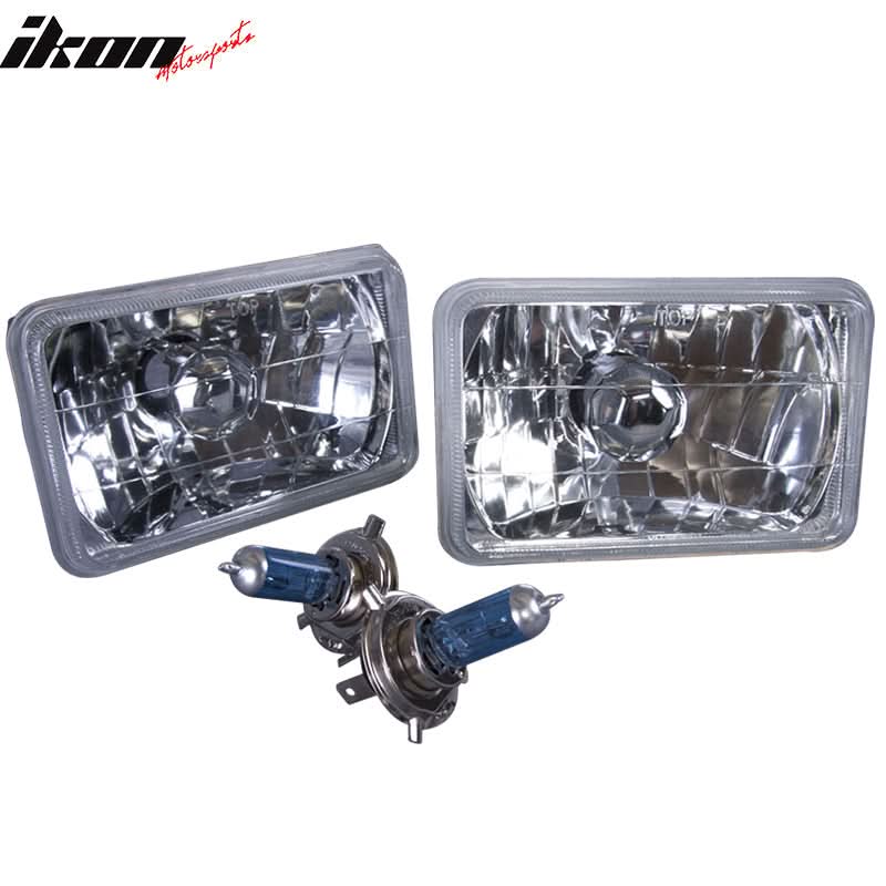 Fits Square Clear Headlights 6X4in H4 Conversion Lamps - Image 2