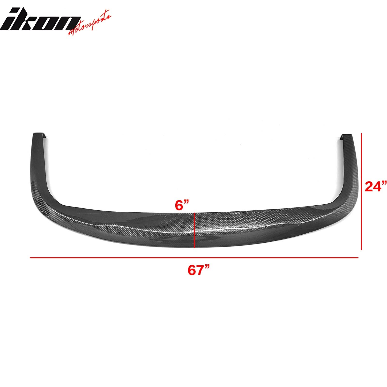 Fits Universal 1PC CS STI Style Carbon Fiber Black Front Bumper Lip - Image 10