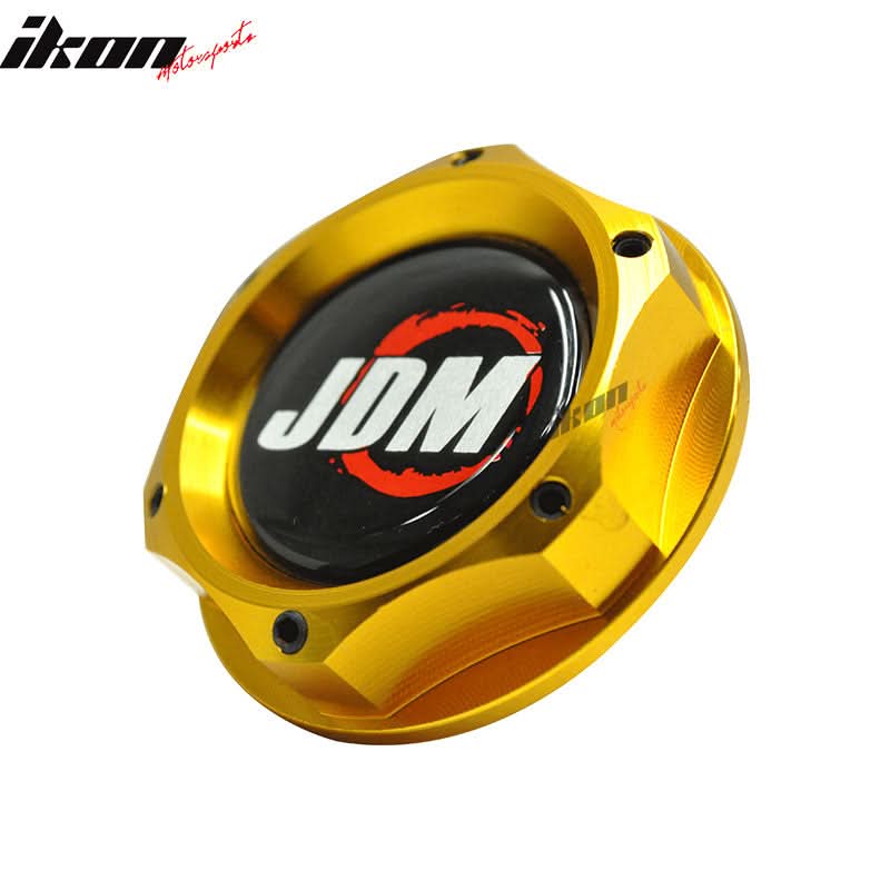 Gold JD Oil Billet Filler Tank Cap Cover Civic EK Fits Acura RSX - Image 2