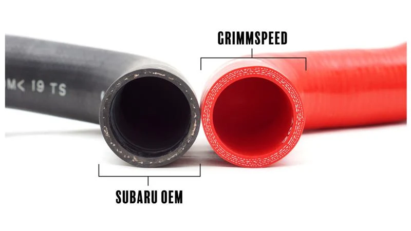 GrimmSpeed 02-07 Subaru WRX / 04-07 Subaru STi / 02-05 Subaru Impreza Radiator Hose Kit - Red - Image 7
