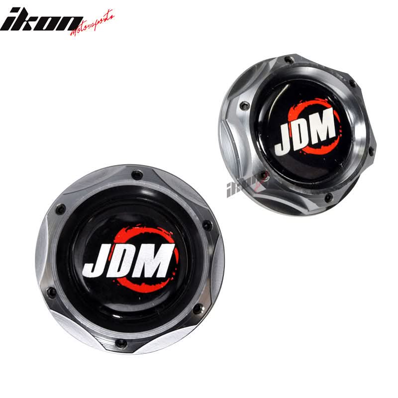 Honda Civic Acura JDM Style Gunmetal Oil Filler Tank Cap Aluminum - Image 2