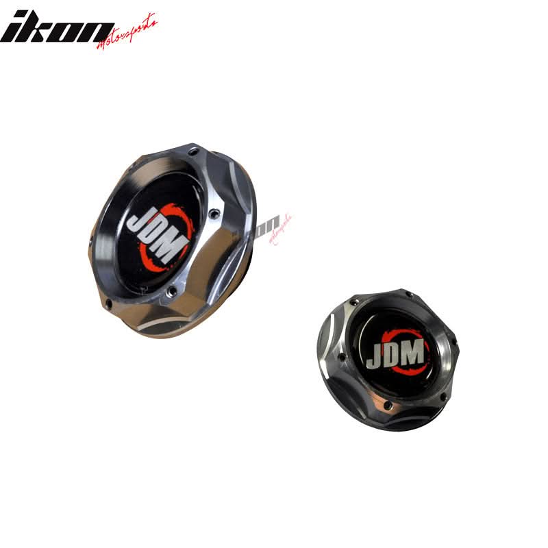 Honda Civic Acura JDM Style Gunmetal Oil Filler Tank Cap Aluminum - Image 3