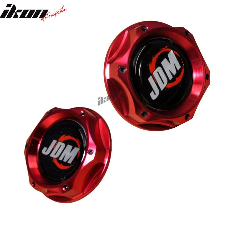 Honda Civic Acura JDM Style RED Oil Filler Tank Cap Aluminum - Image 2