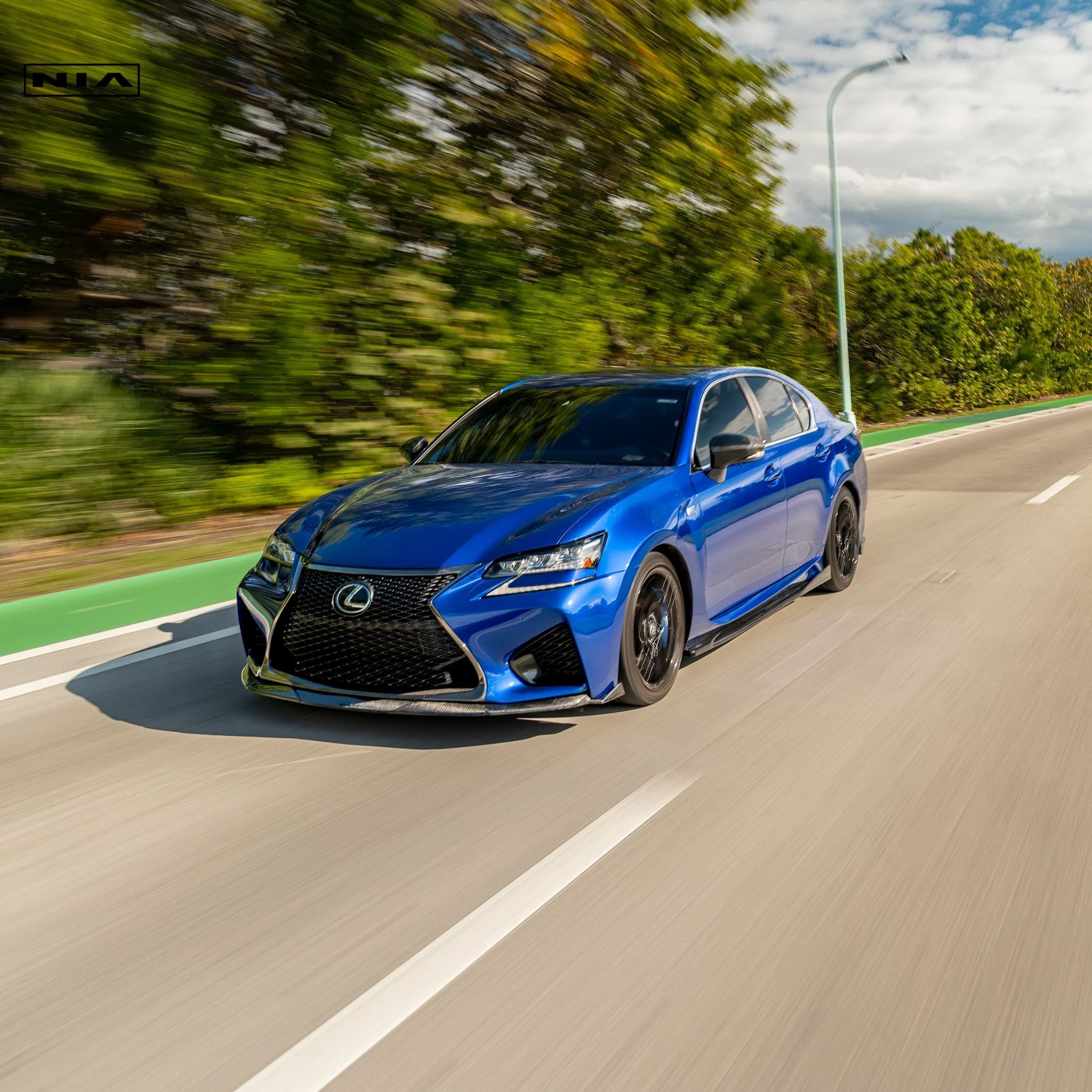 Lexus GS-F NIA Front Splitter Lip 2016-2020 in ABS or Carbon Fiber - Image 2