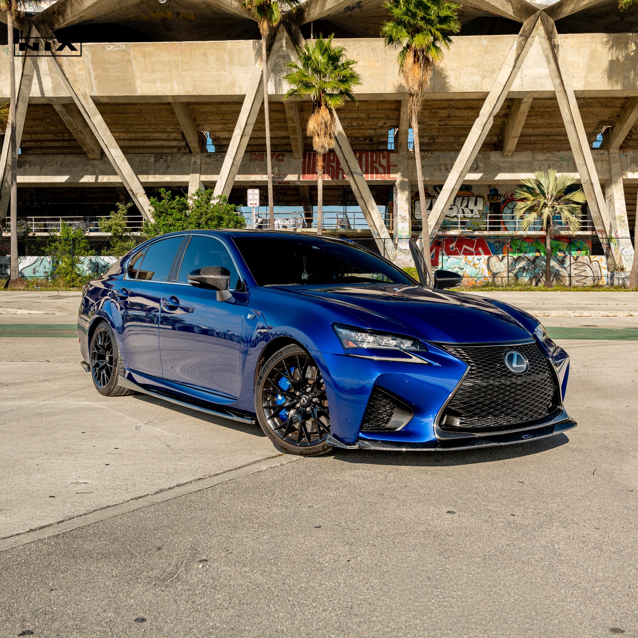 Lexus GS-F NIA Front Splitter Lip 2016-2020 in ABS or Carbon Fiber - Image 4