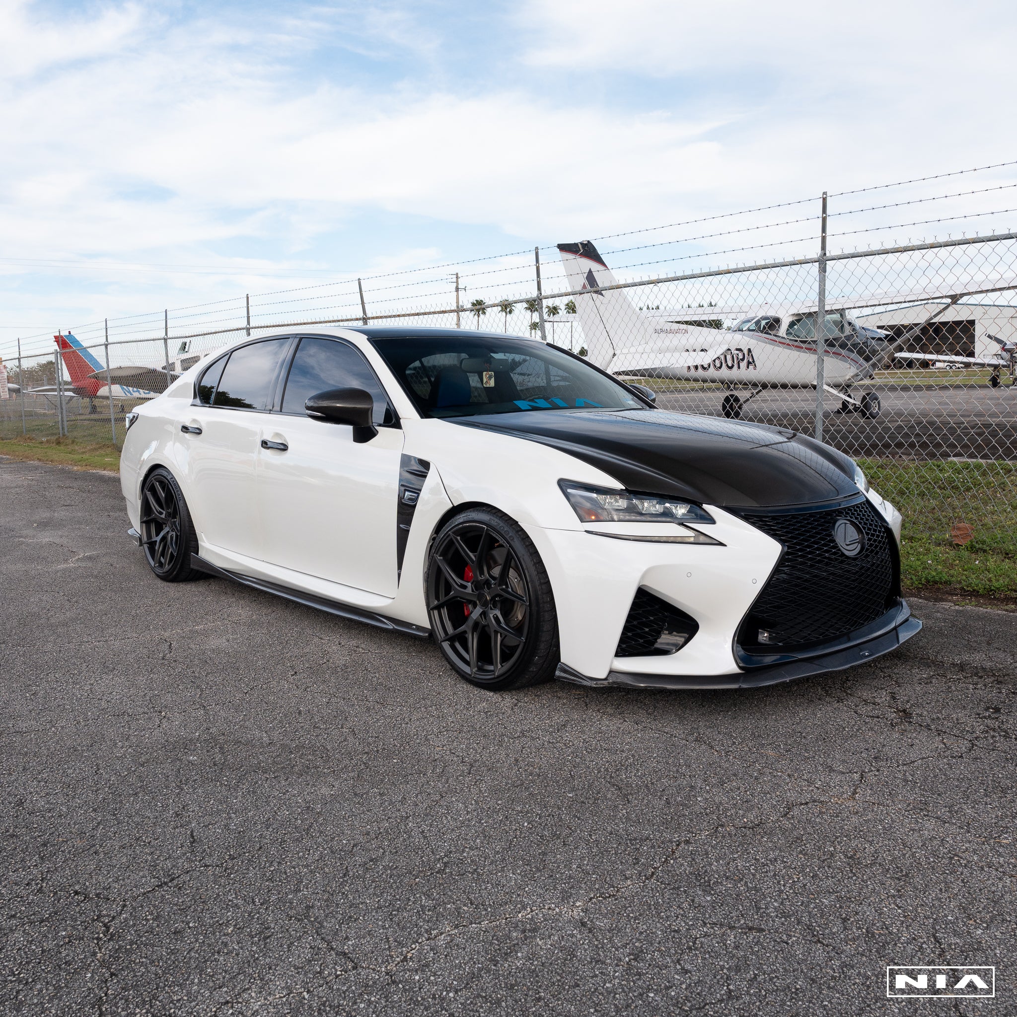 Lexus GS-F NIA Full Body Kit 5pcs (Front Splitter, Side Skirt Rockers, Rear apron spats) 2016-2020in - Image 13