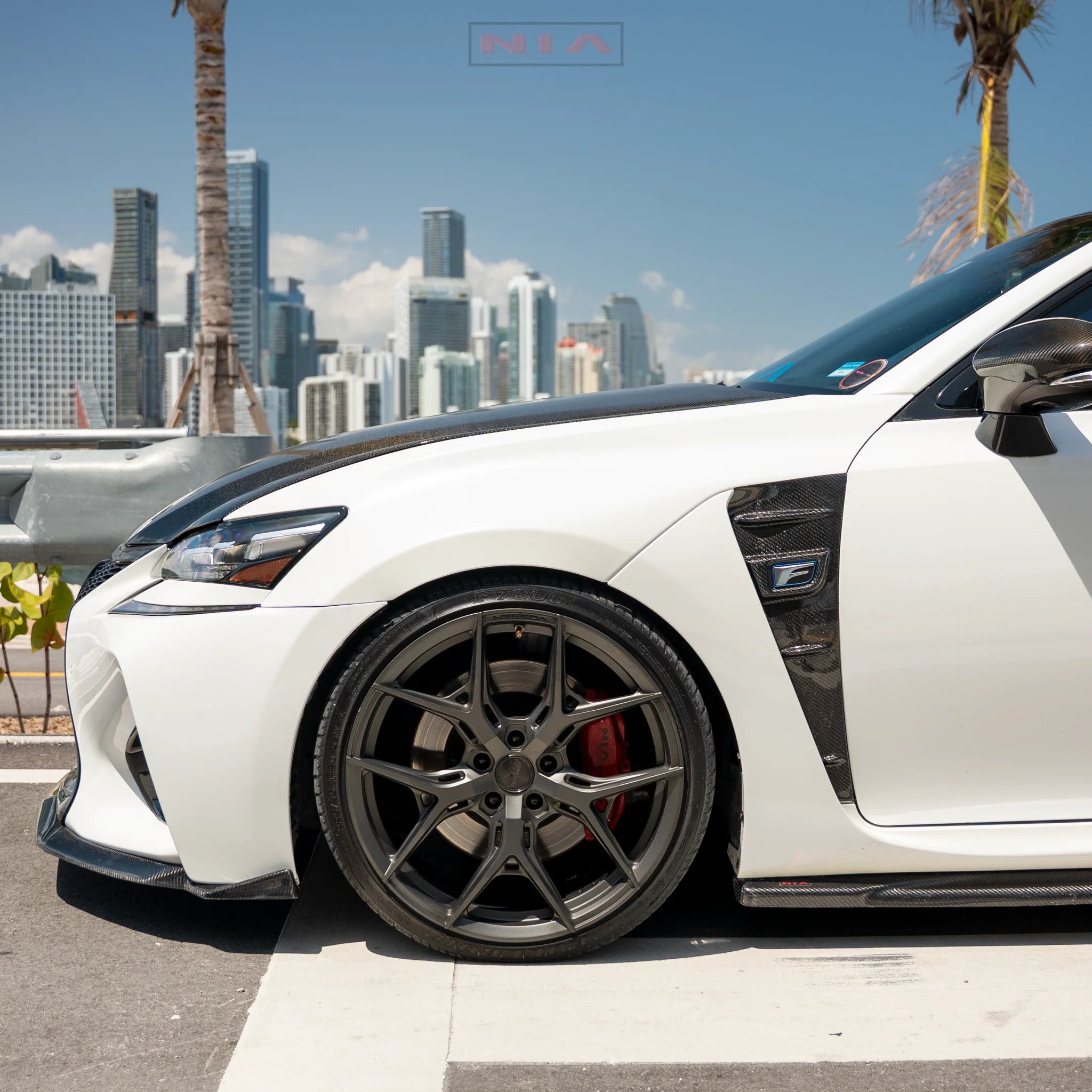 Lexus GS-F NIA Full Body Kit 5pcs (Front Splitter, Side Skirt Rockers, Rear apron spats) 2016-2020in - Image 15