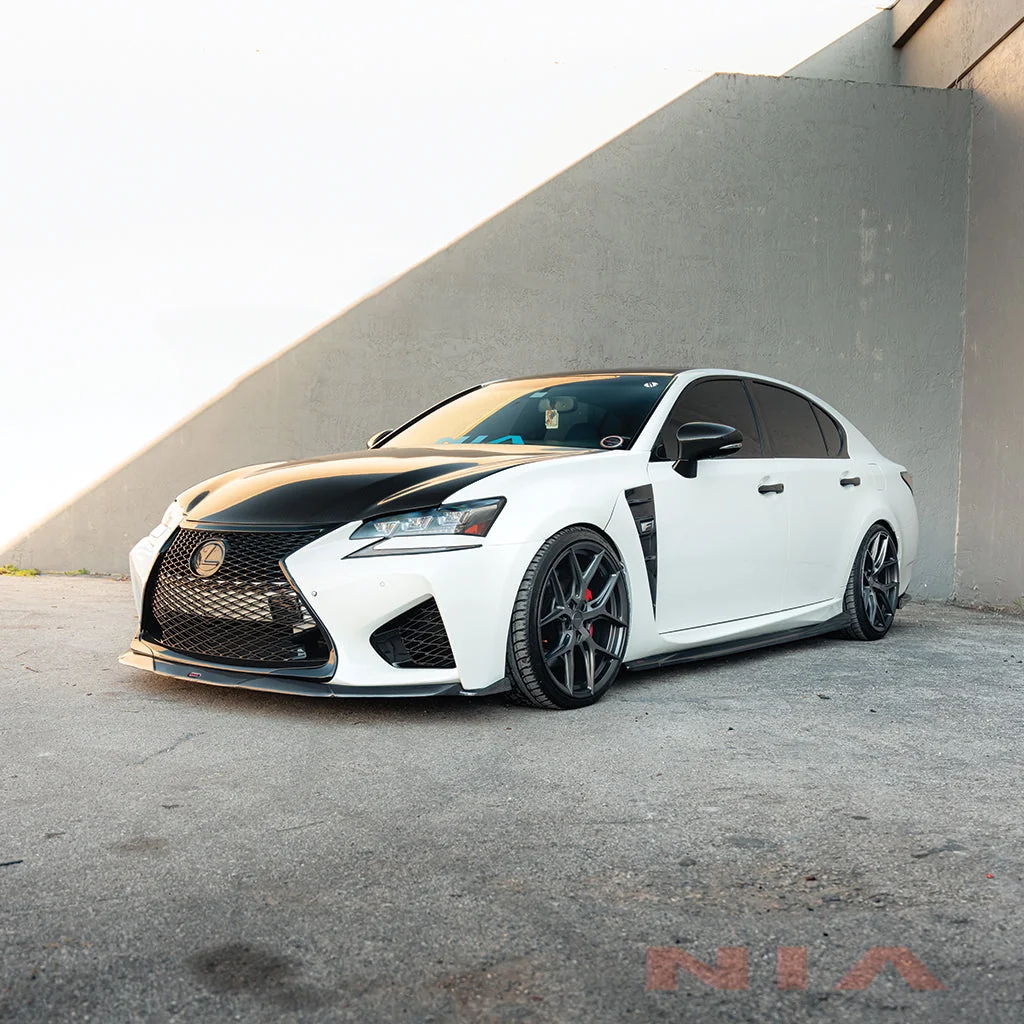 Lexus GS-F NIA Full Body Kit 5pcs (Front Splitter, Side Skirt Rockers, Rear apron spats) 2016-2020in - Image 16