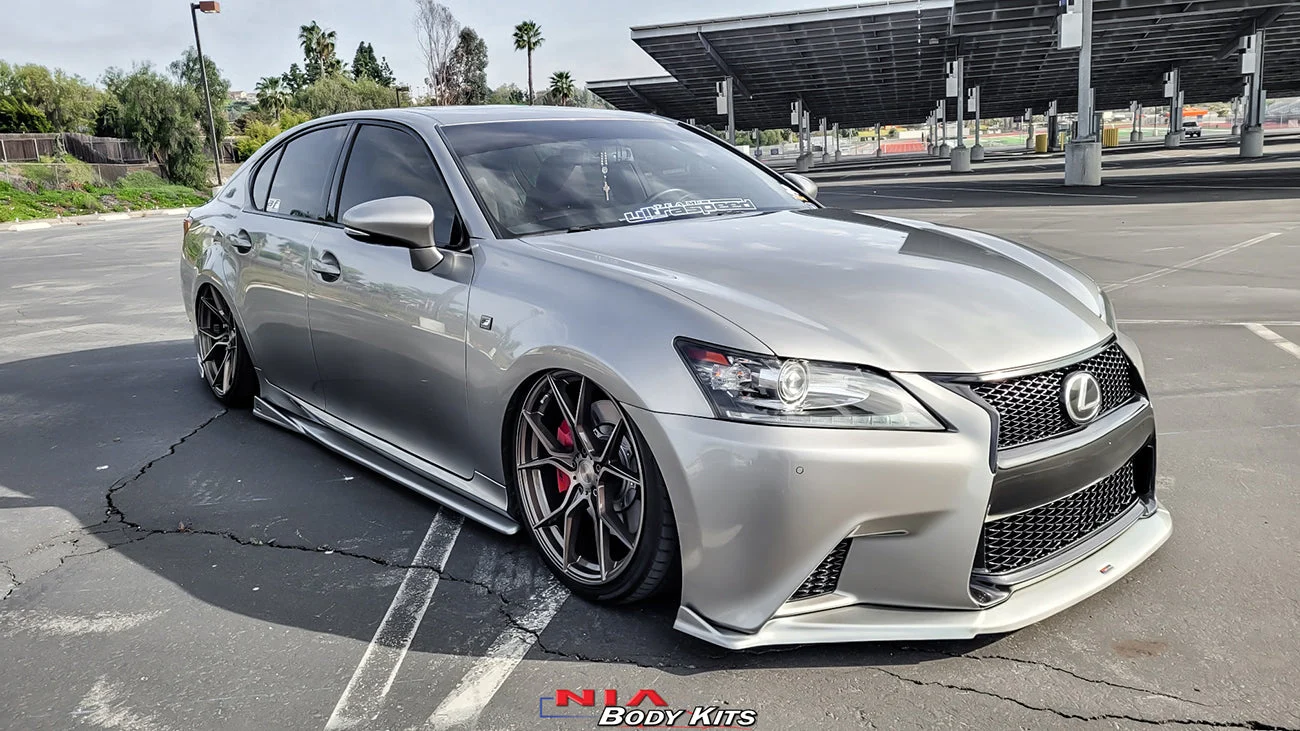 Lexus GS F-Sport NIA Full Body Kit 5pcs (Front Splitter, Side Skirt Rockers, Rear apron spats) - Image 12