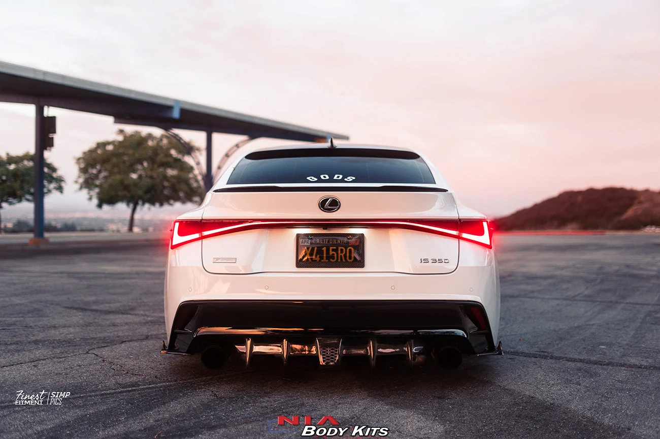 Lexus IS Base Model NIA Full Body Kit 6pcs (Front Splitter, Side Skirt Rockers, Rear apron spats - Image 15
