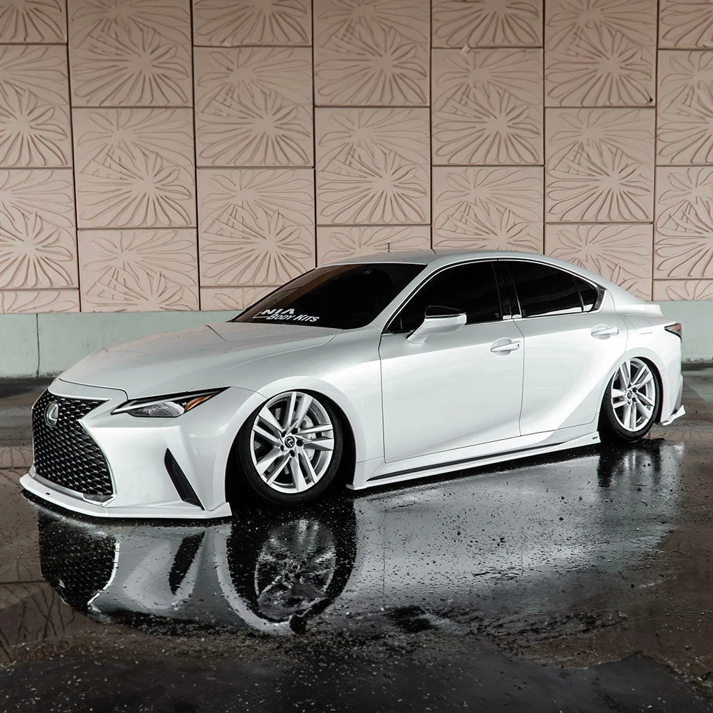 Lexus IS Base Model NIA full splitter lip bodykit 5pcs (front lip, side skirts, rear apron spats) - Image 2