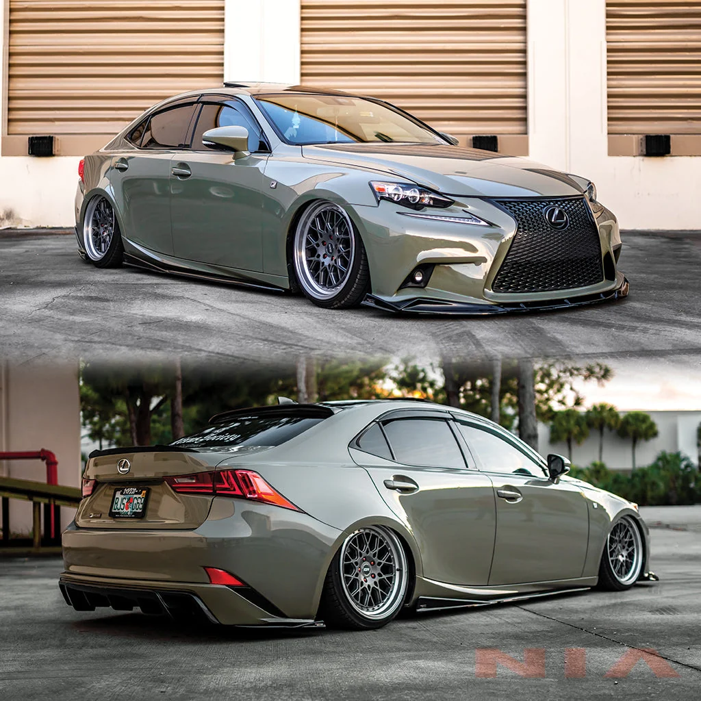 Lexus IS F-Sport NIA full splitter lip bodykit 5pcs (front lip, side skirts, rear apron spats) - Image 5
