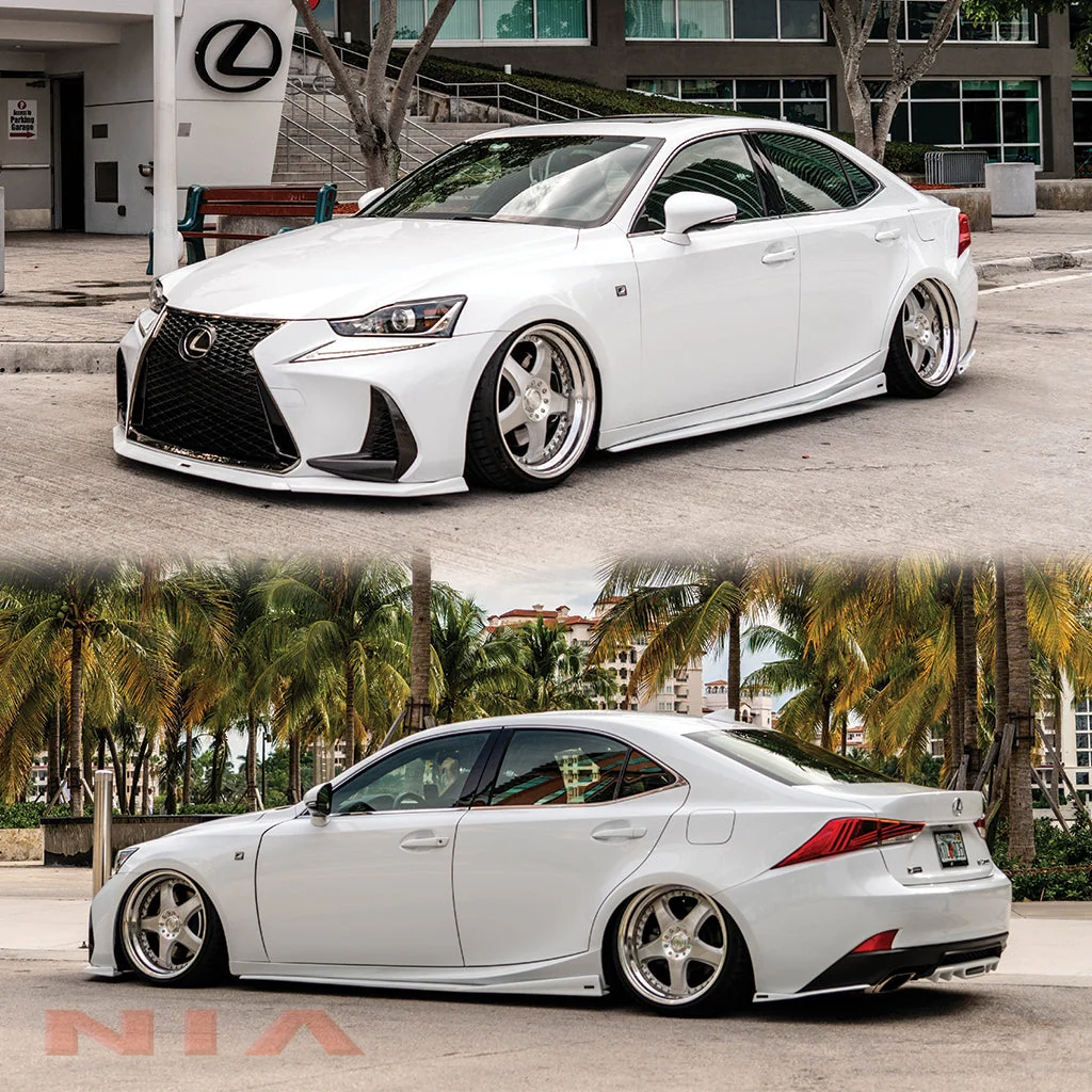 Lexus IS Base Model, F-Sport NIA full splitter lip bodykit 5pcs (front lip, side skirts, rear apron - Image 9