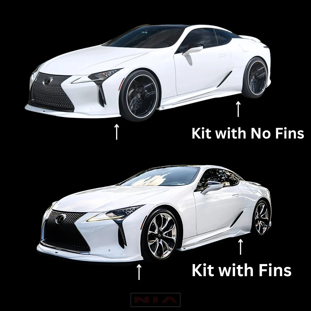 Lexus LC 500 NIA Full Body Kit 6pcs (Front Splitter, Side Skirt Rockers, Rear Apron Spats, Diffuser - Image 3