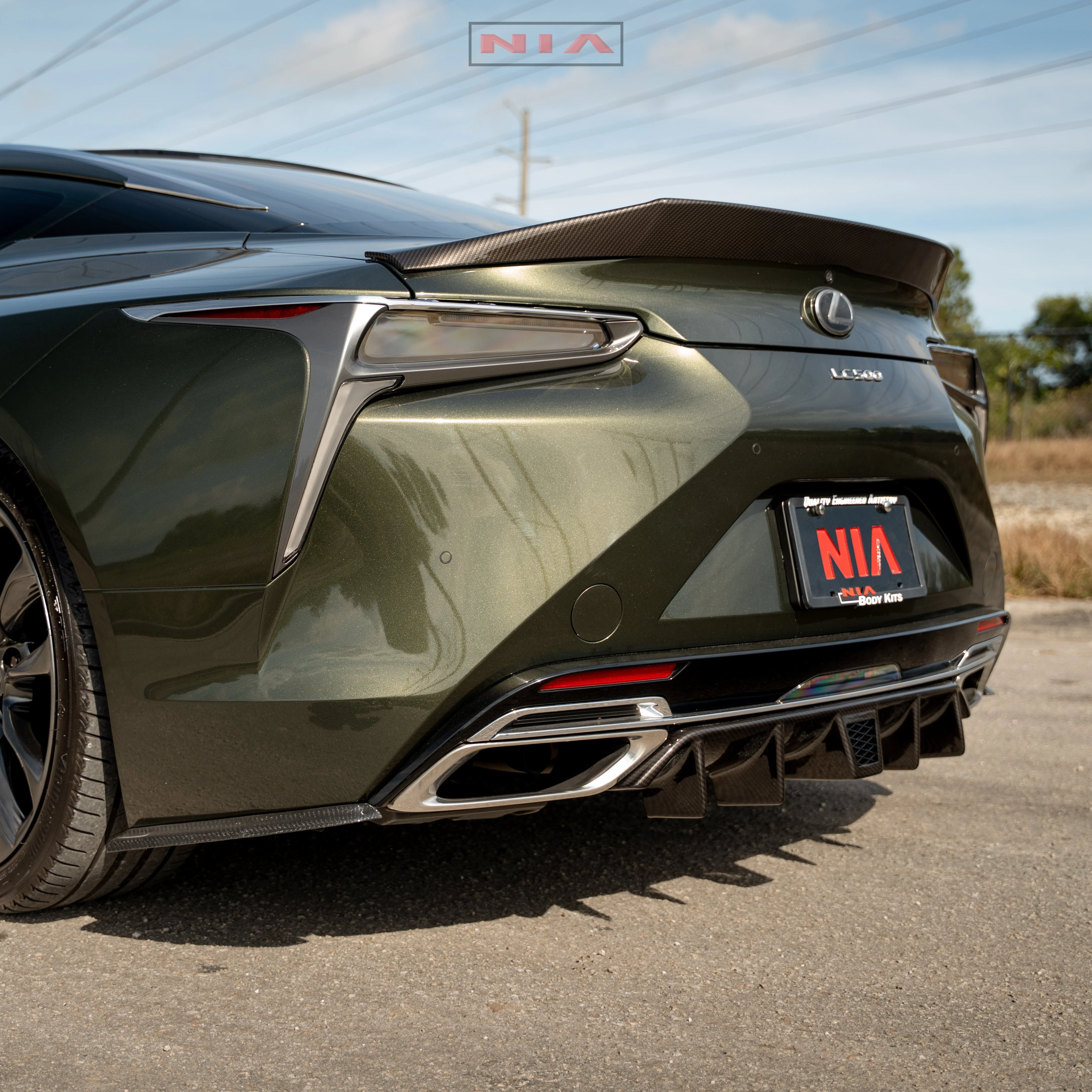 Lexus LC 500 NIA Rear Spats 2018-2026 in ABS or Carbon Fiber - Image 11