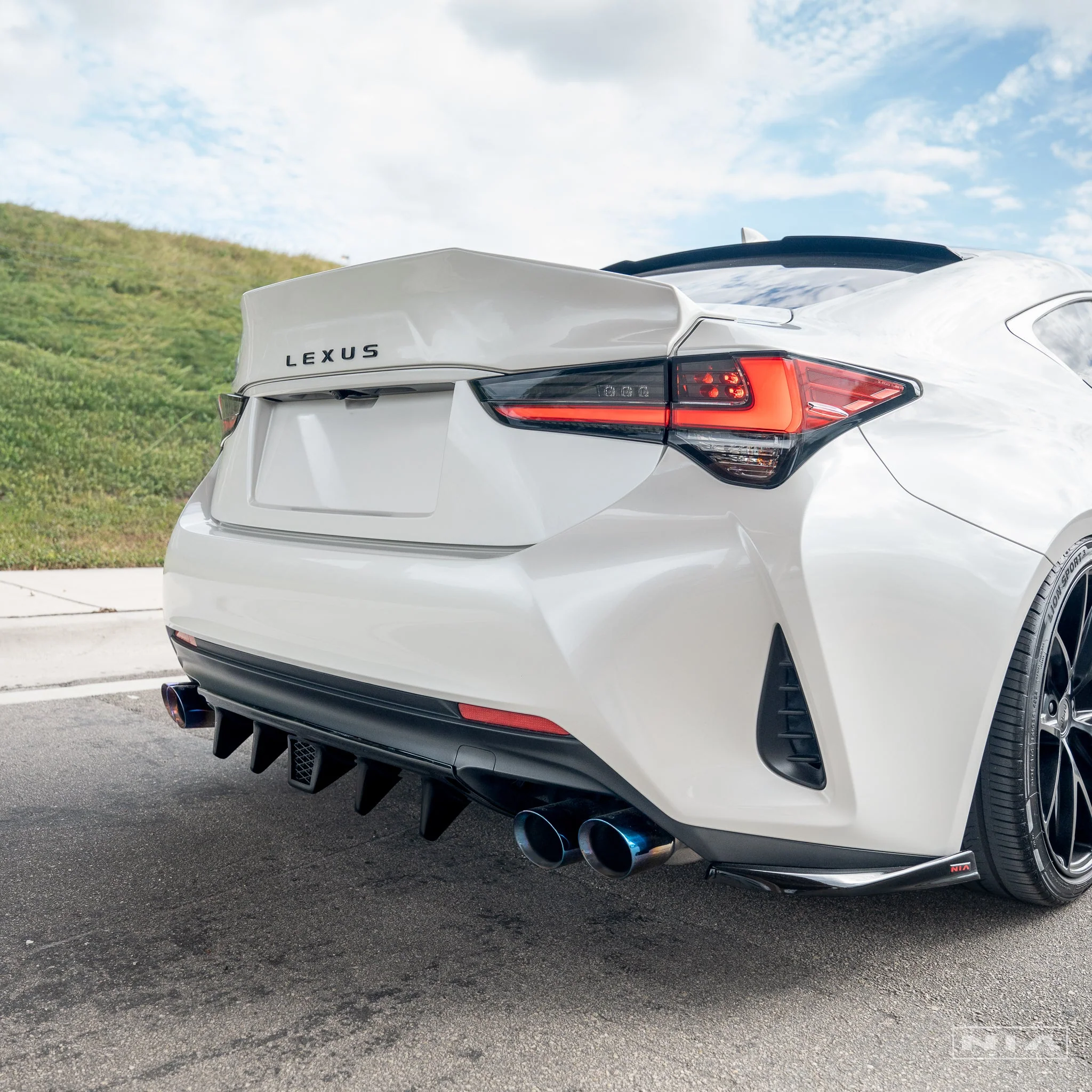 Lexus RC F-Sport, Base Model NIA Full Body Kit 6pcs (Front Splitter, Side Skirt Rockers, Rear apron - Image 3
