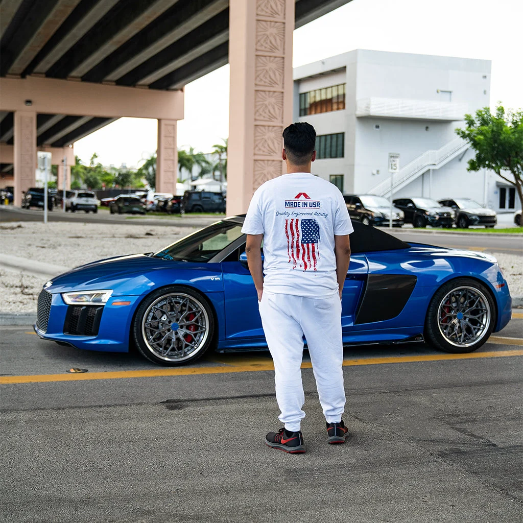 Made In USA T-Shirt (White) by NIA Auto Design - Image 2