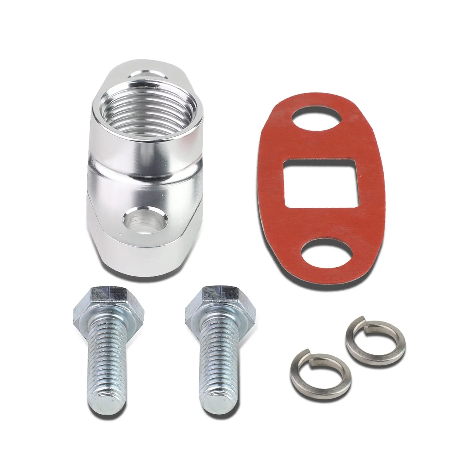 Oil Drain Line Flange Kit with Gasket and Bolts 10 AN Fitting - Image 3