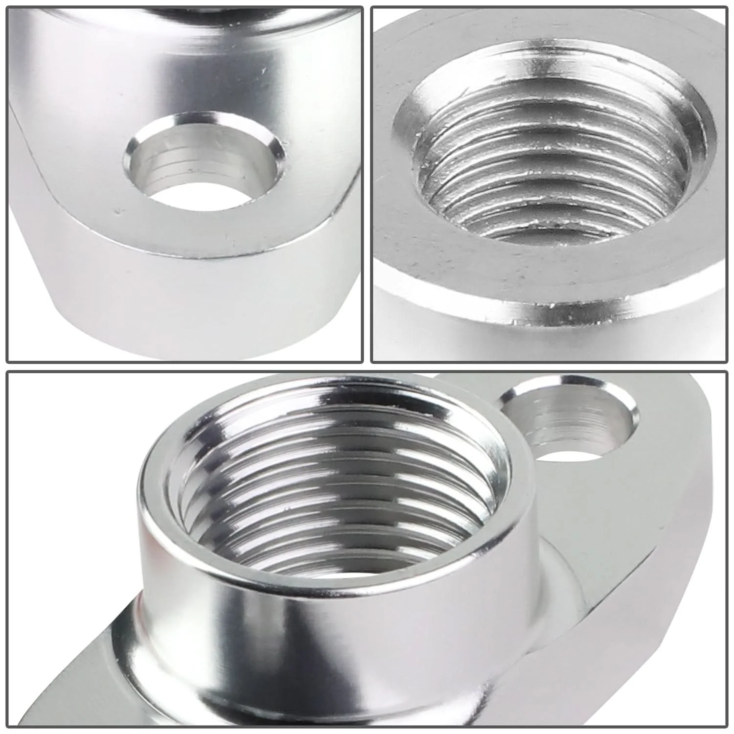 Oil Drain Line Flange Kit with Gasket and Bolts 10 AN Fitting - Image 4