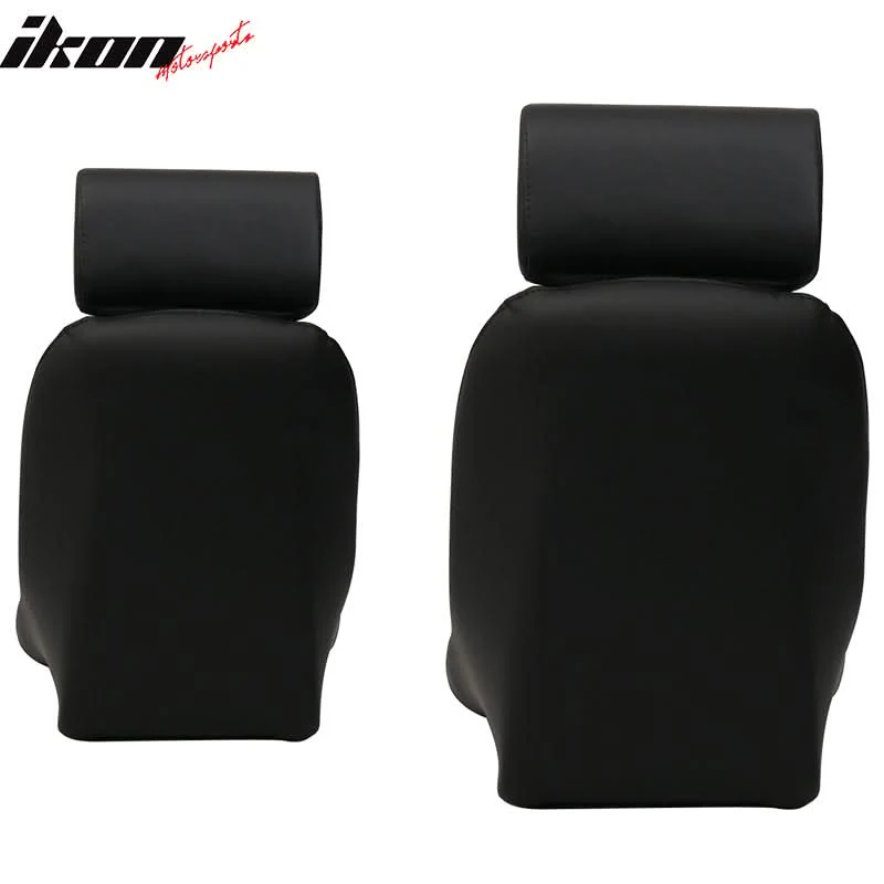 Pair Classic Bucket Single Seat With Slidersin Black Faux Leather PU - Image 5