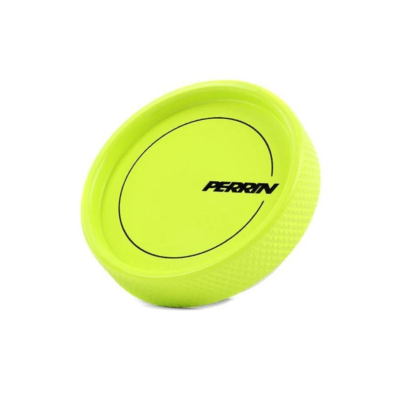 Perrin Oil Cap Round Style Neon Yellow Most Subaru Models