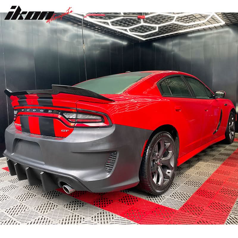 Rear Bumper Diffuser for 2020-2024 Dodge Charger Widebody IKON Style P - Image 4