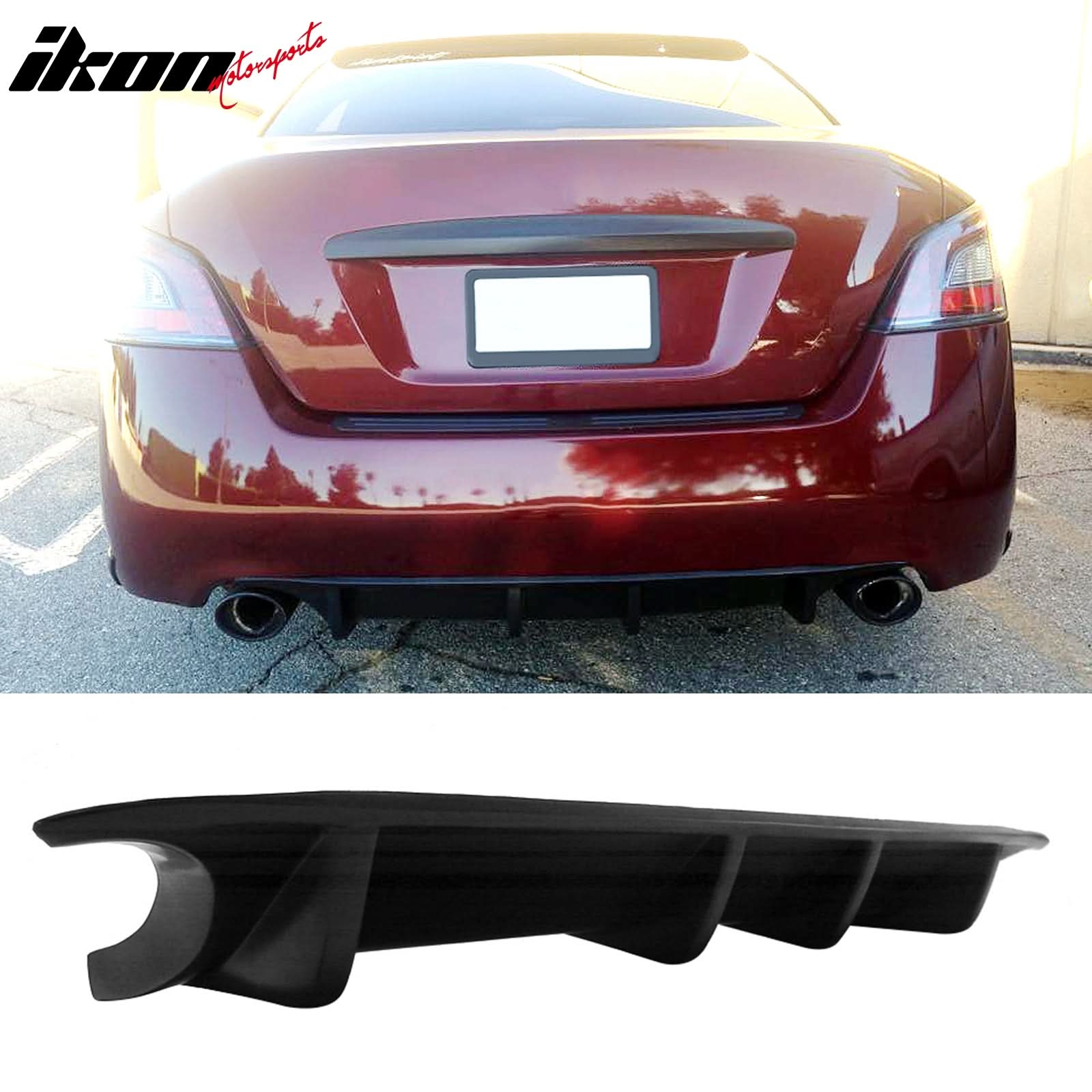 Rear Diffuser & Front Lip For 2009-2015 Nissan Maxima MDA Style PU - Image 3