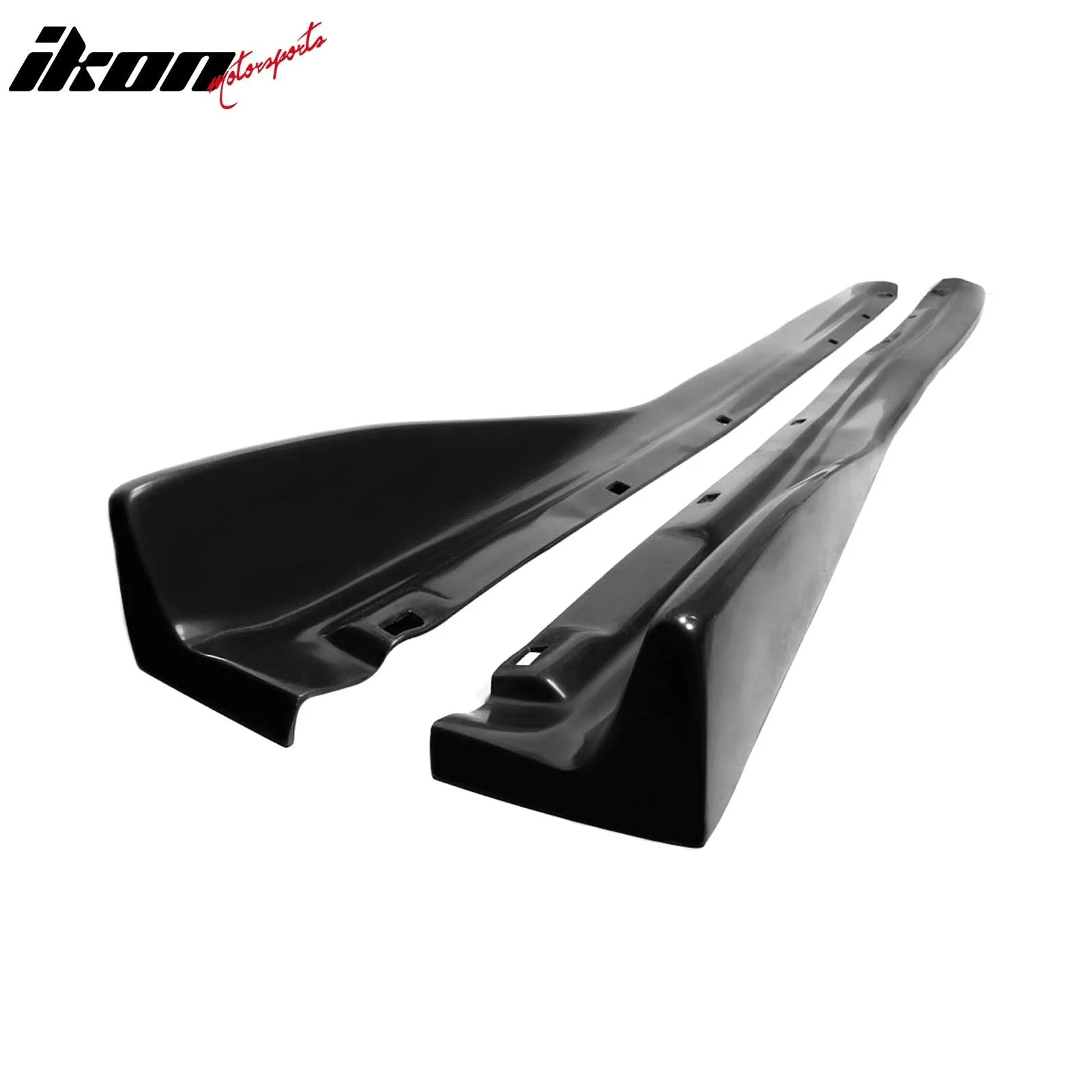 Side Skirts 70" x 5" CS Style PU Unpainted BlackÂ Rocker Panel Splitter - Image 3